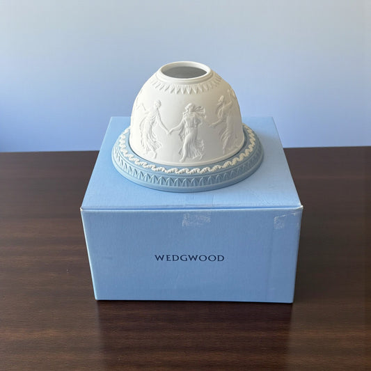 Wedgwood ceramic lithophane candle lamp new in box collectible porcelain