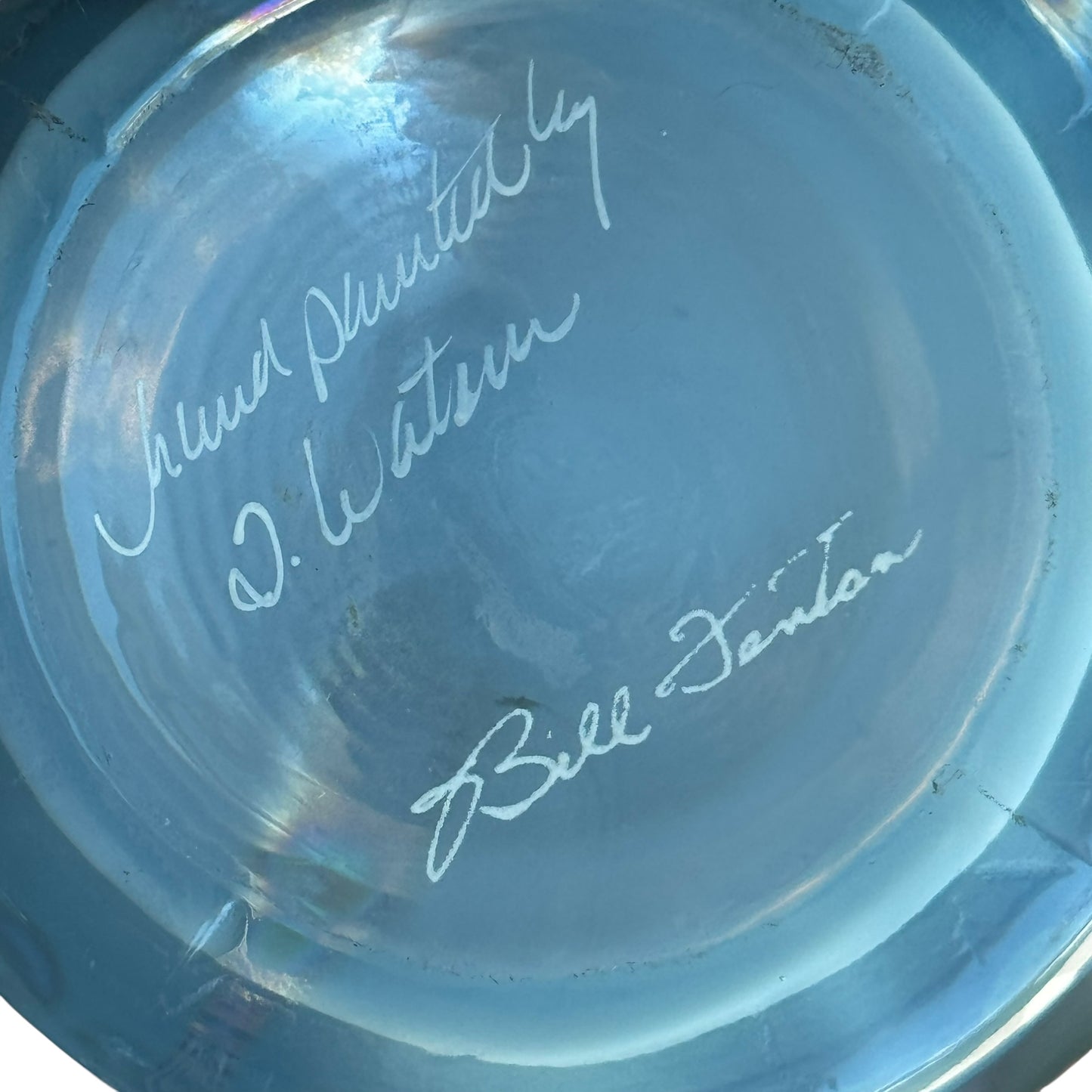 Vintage Fenton art glass iris vase with shimmering finish