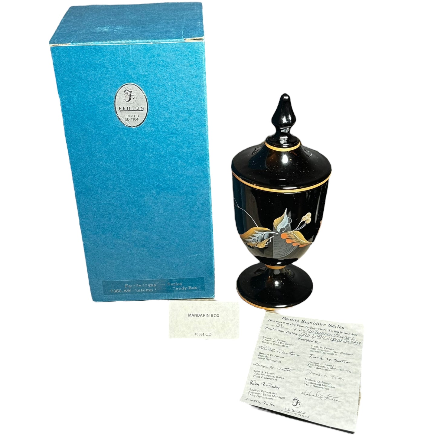 Fenton Autumn Leaves Family Signature Limited Edition Apothecary Set