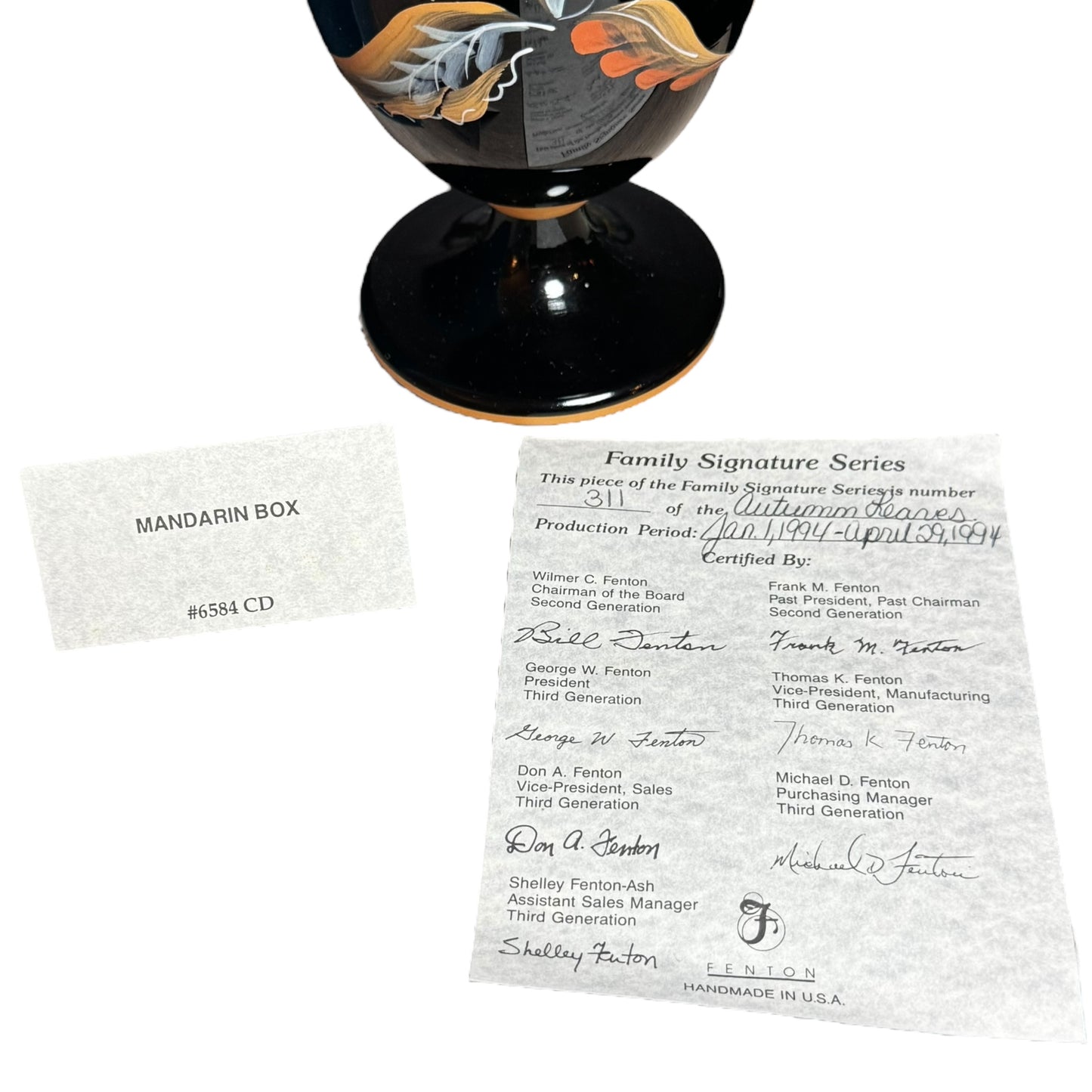 Fenton Autumn Leaves Family Signature Limited Edition Apothecary Set