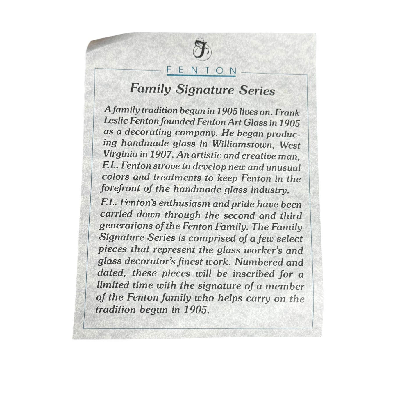 Fenton Autumn Leaves Family Signature Limited Edition Apothecary Set