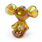 Fenton 100th Anniversary 2005 art glass mouse figurine