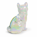 Fenton art glass Dreams & Rainbows collectible cat