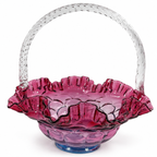 Fenton Mulberry Scales Collector's Edition art glass basket