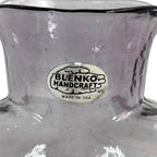 Blenko Glass spouted decanter with original foil label