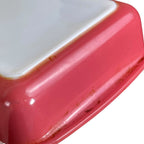 Retro Pyrex Flamingo Pink casserole dish collectible