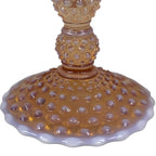 Vintage 1950s opalescent glass candlestick holder set
