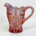 Vintage Imperial Glass Tiger Lily pink carnival glass pitcher