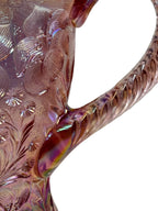 Imperial Glass Tiger Lily Carnival Pitcher in Blushing Pink Iridescence