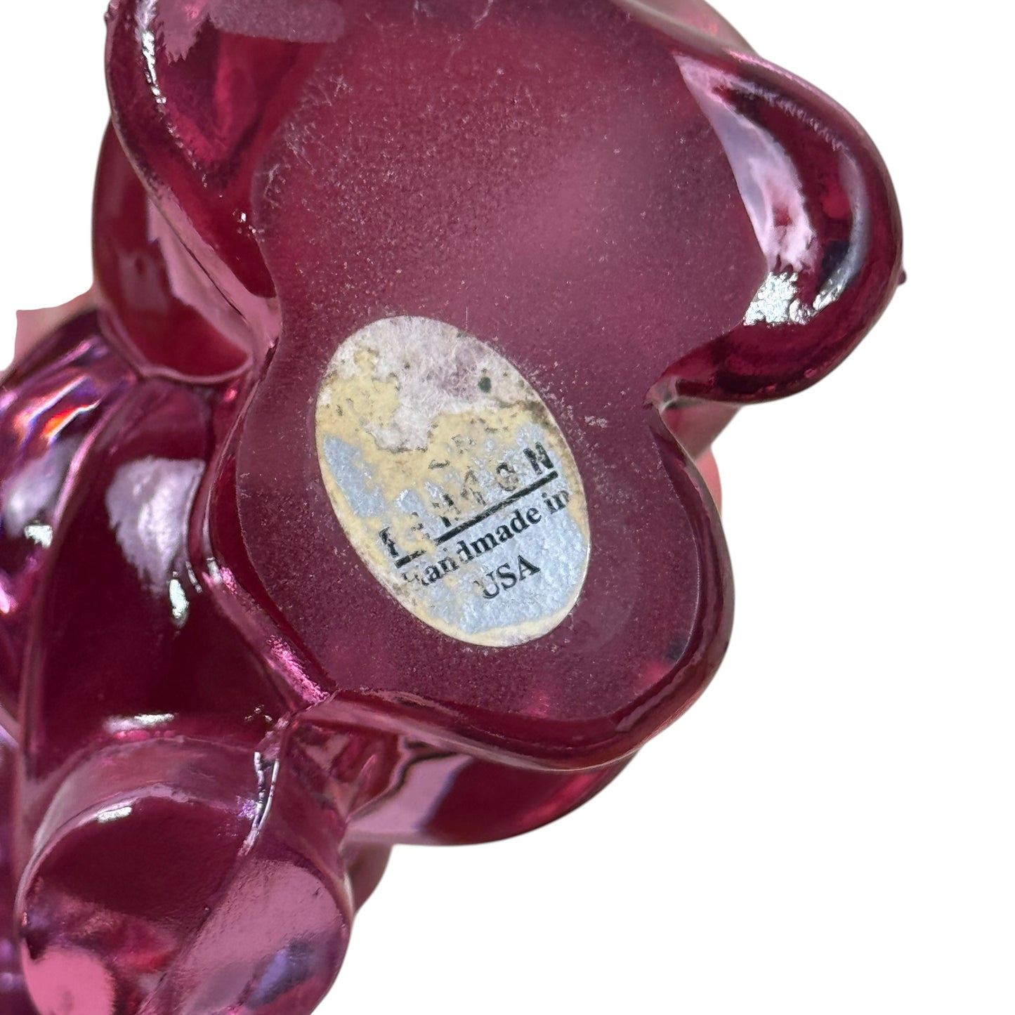 Vintage Fenton cranberry pink elephant collectible