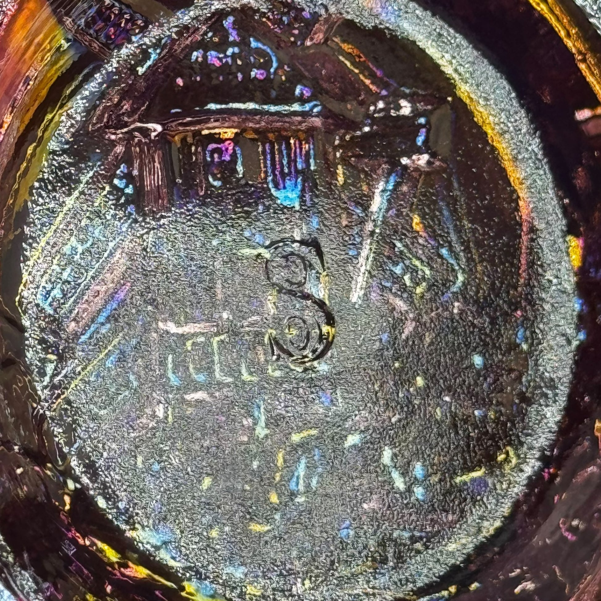 Imperial Glass Company pink carnival glass collectible bowl