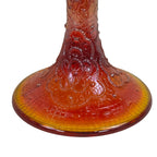Fenton carnival glass pedestal bowl with Persian Medallion pattern