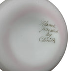 Vintage Fenton hand-painted rose vase in soft Rosalene satin glass