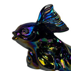 Fenton Art Glass koi fish sculpture in Favrene glass