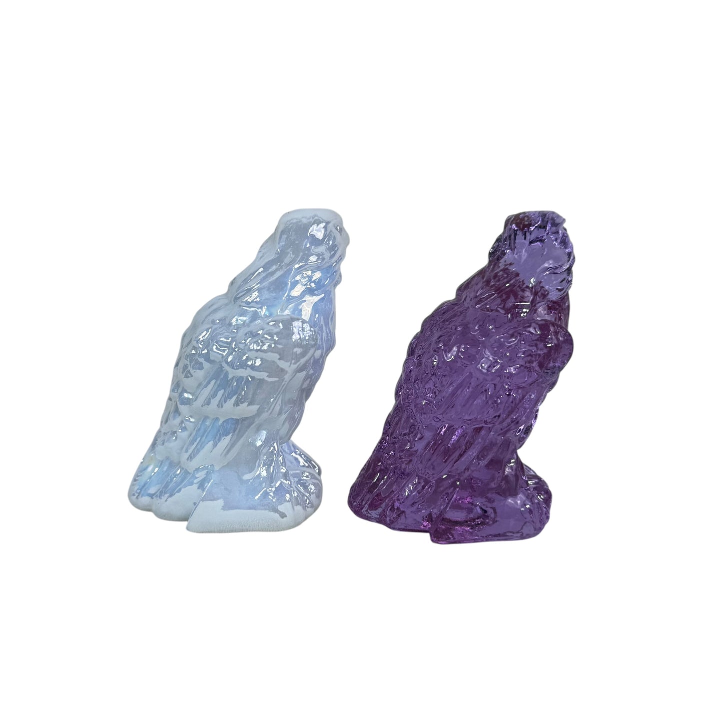 Vintage Boyd Glass The Eagle figurine set of two
