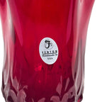 Vintage Fenton Art Glass ruby red pedestal vase