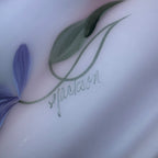 Fenton Purple Passion floral art glass basket