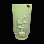 Vaseline uranium glass Fenton Mandarin vase