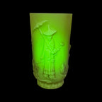Fenton Burmese art glass vase with raised Mandarin design