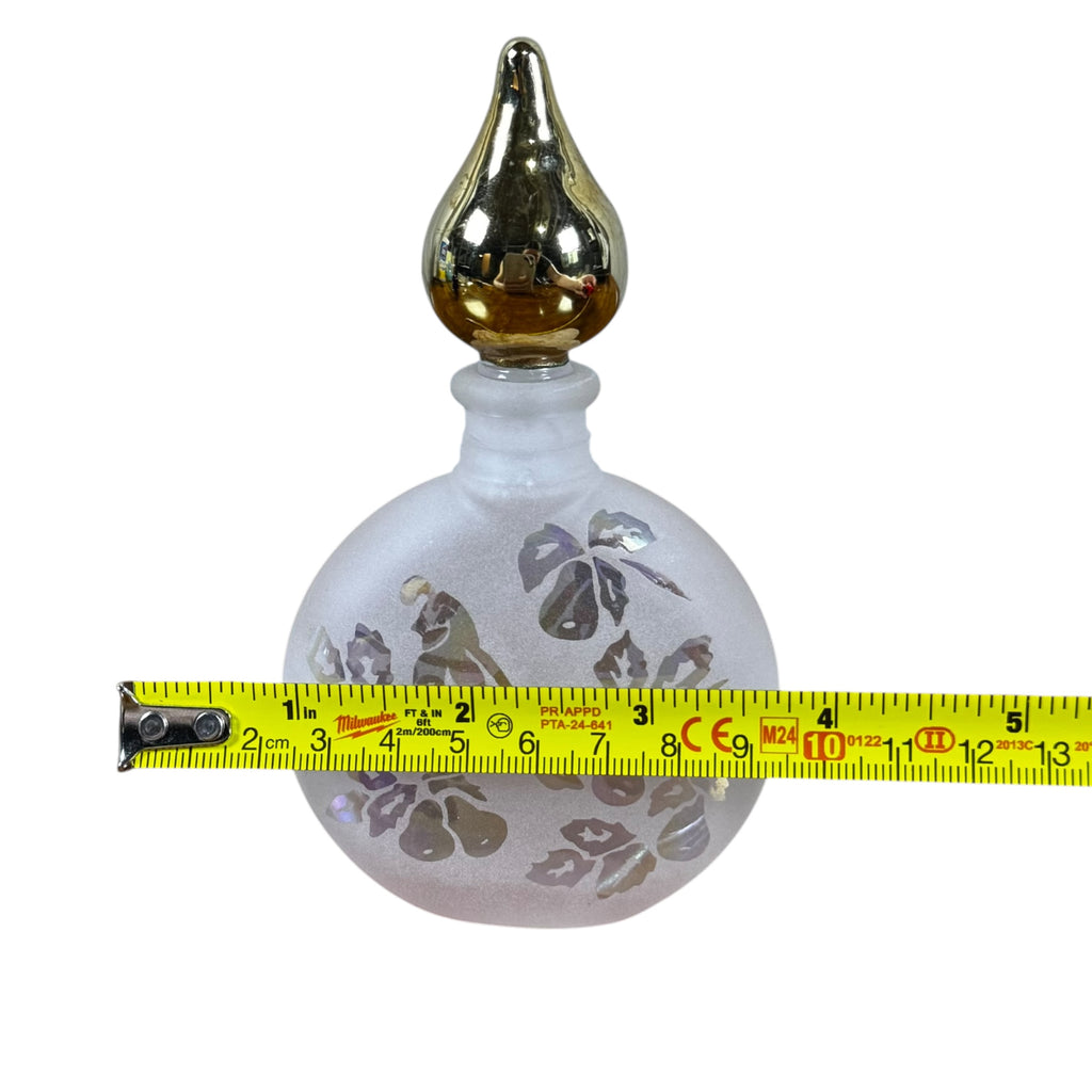 Vintage iridescent glass perfume bottle Art Deco vanity accent