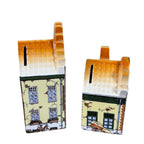 Set of four Holland Delft ceramic canal house collectibles