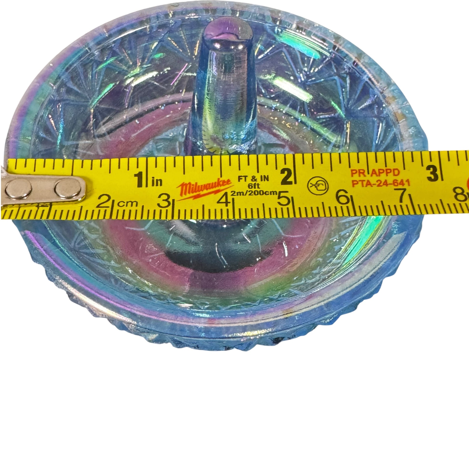 Collectible Fenton Art Glass ring holder vanity decor ice blue