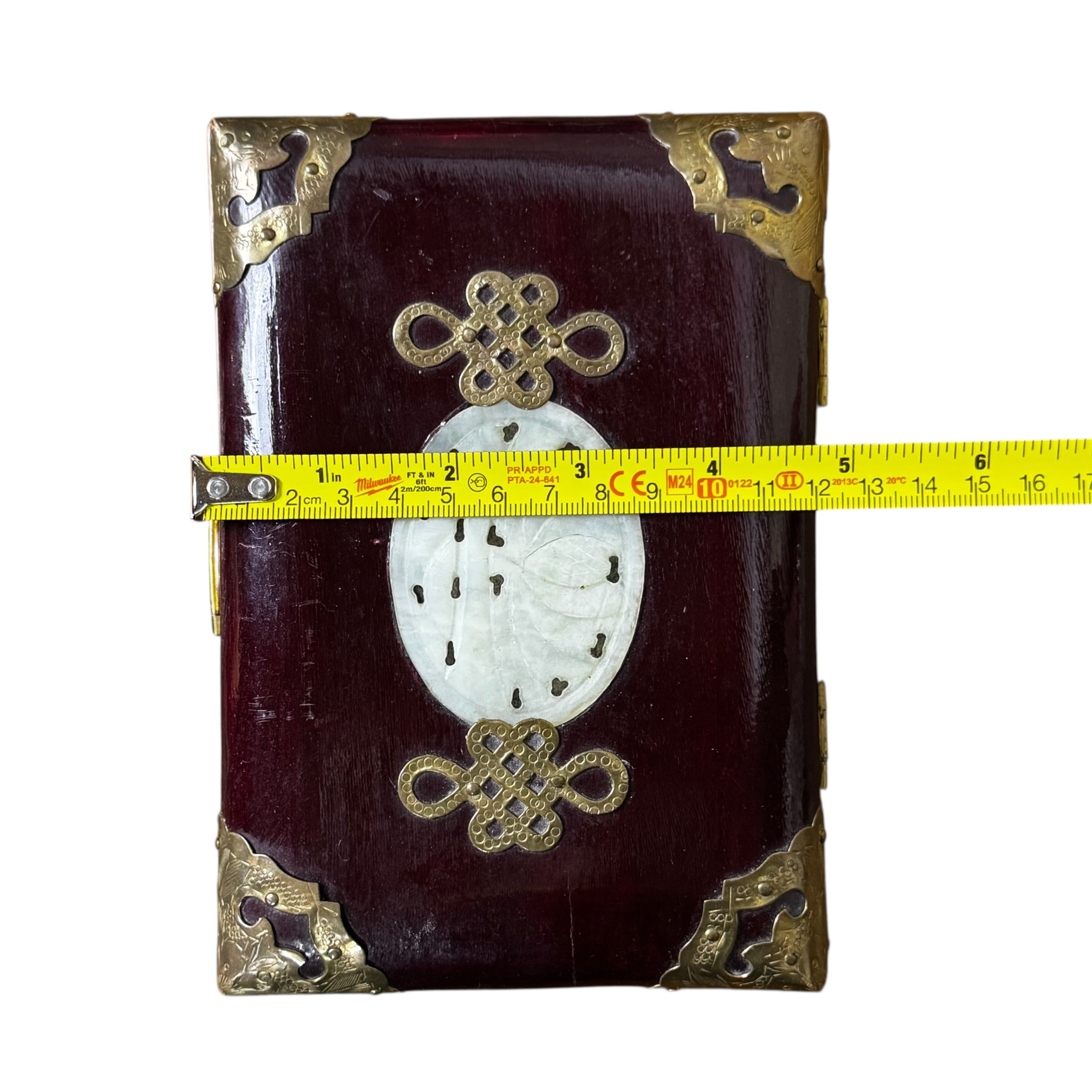 Asian inspired rosewood keepsake box satin lined interior
