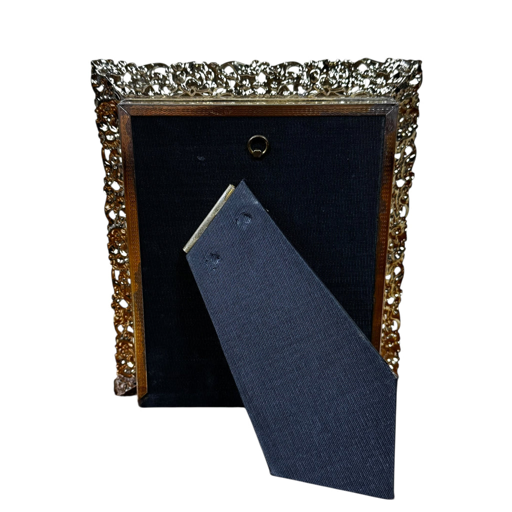 Neoclassical portrait print with elaborate frame