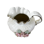 Capodimonte style floral porcelain decor piece