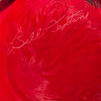 Family Signature Fenton 11-inch ruby red art glass vase