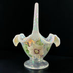 Fenton French Opalescent Royal Lenten Rose basket