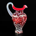 Fenton Cranberry Opalescent Square Footed Daisy & Fern pitcher