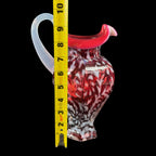 Fenton Daisy & Fern square footed cranberry glass vase