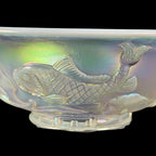 Fenton Art Glass Atlantis collectible bowl with fish motif