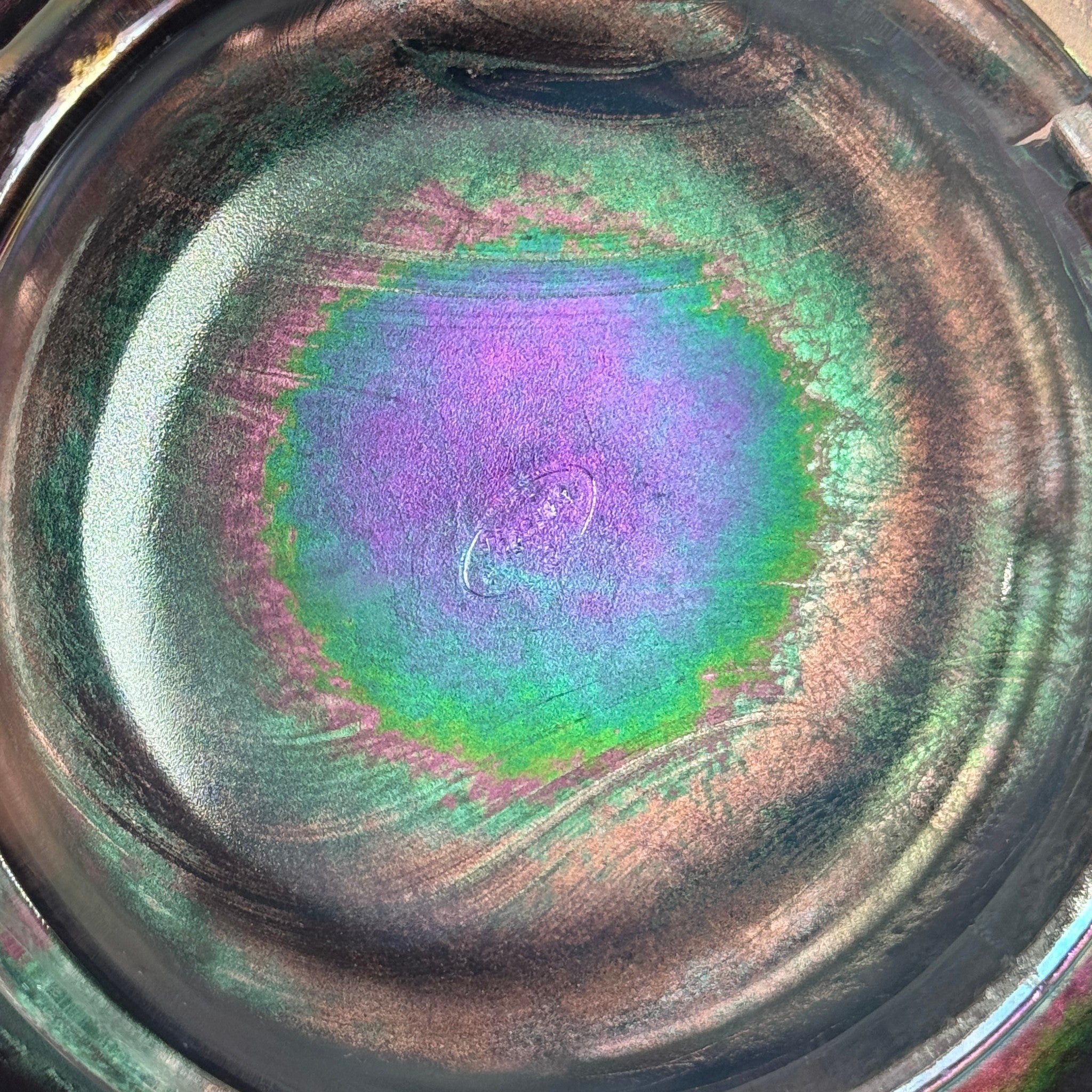 Fenton Opal Iridescent Koi Atlantis Bowl