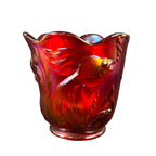 Fenton Ruby Red Carnival Koi Atlantis Limited Edition Vase