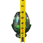 Fenton Floral Emerald Carnival Melon Beaded Fairy Lamp