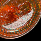 Vintage Imperial carnival glass lion trinket dish