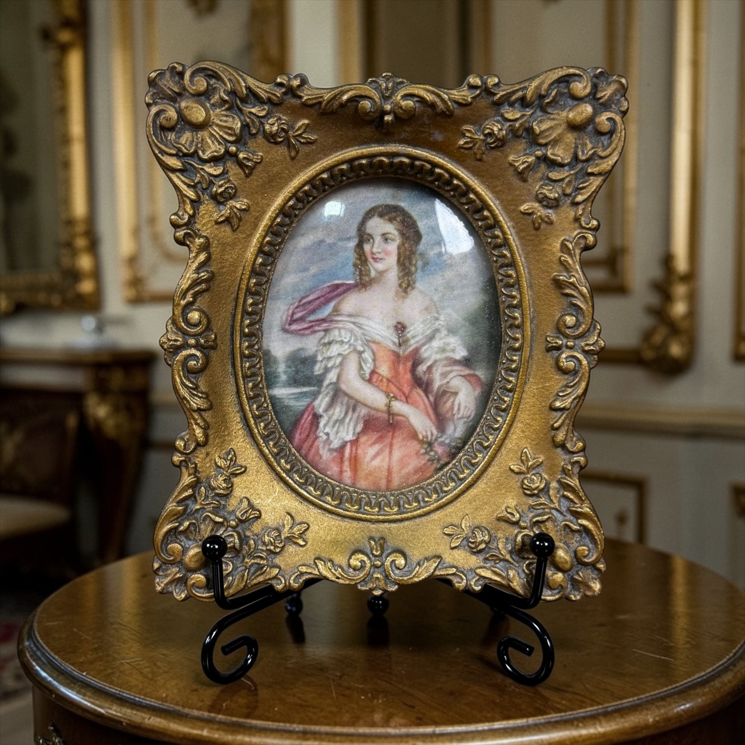 Vintage Cameo Creation Princess Charlotte Augusta portrait frame