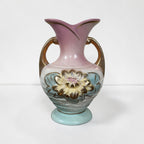 Vintage Hull Pottery Water Lily double handled vase