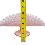 Fenton Glass Pink Champagne Opalescent Hobnail Ruffled Banana Boat Dish
