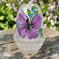 Fenton hand-painted purple butterfly fairy lamp limited edition #9 of 36