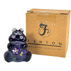 Fenton Violet the Hippo Purple Amethyst hand-painted figurine with original box