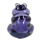 Hand-painted Fenton animal figurine in Purple Amethyst glass