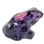 Signed limited edition Fenton frog in Purple Amethyst glass