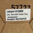 Vintage Fenton Purple Amethyst frog figurine with original box
