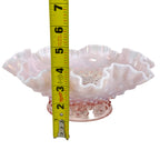 Fenton Pink Hobnail Opalescent 3 Horn Epergne Centerpiece Vase