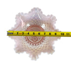 Fenton Pink Hobnail Opalescent 3 Horn Epergne Centerpiece Vase