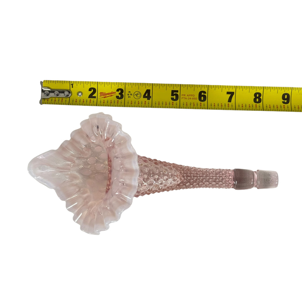 Fenton Pink Hobnail Opalescent 3 Horn Epergne Centerpiece Vase