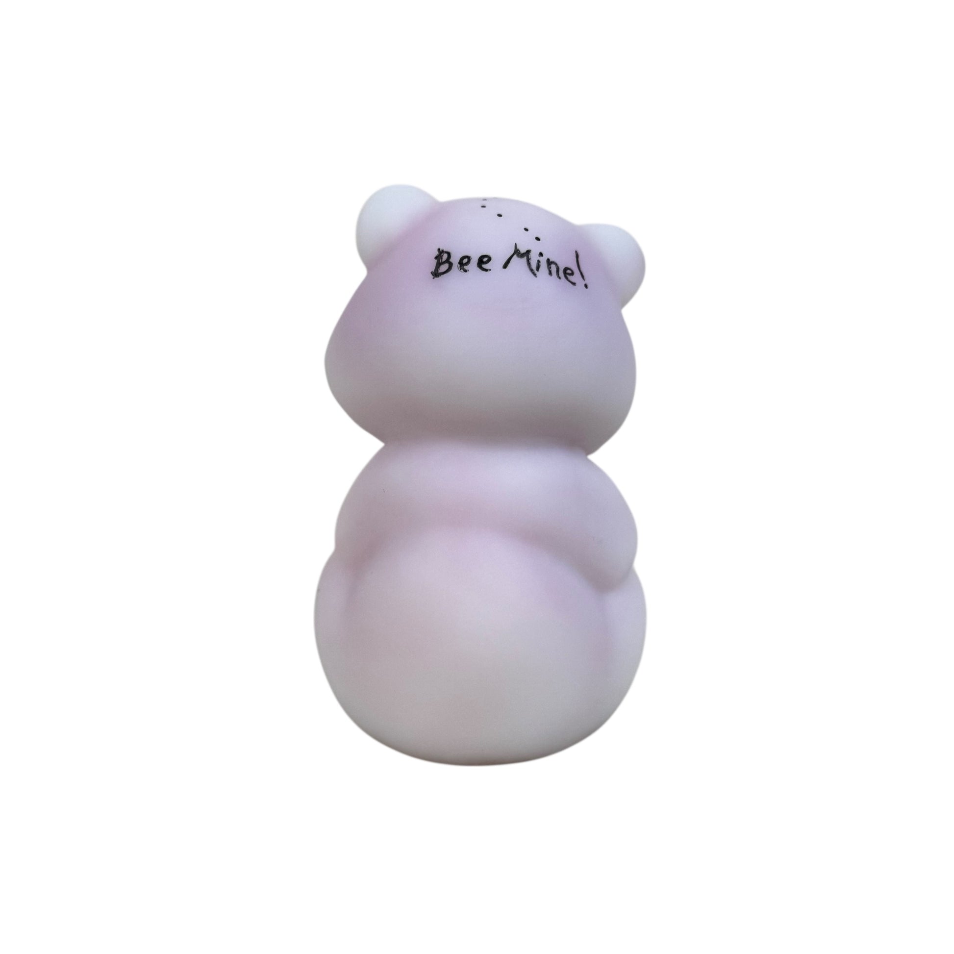 Pink satin glass bear with bee detail 2003 exclusive